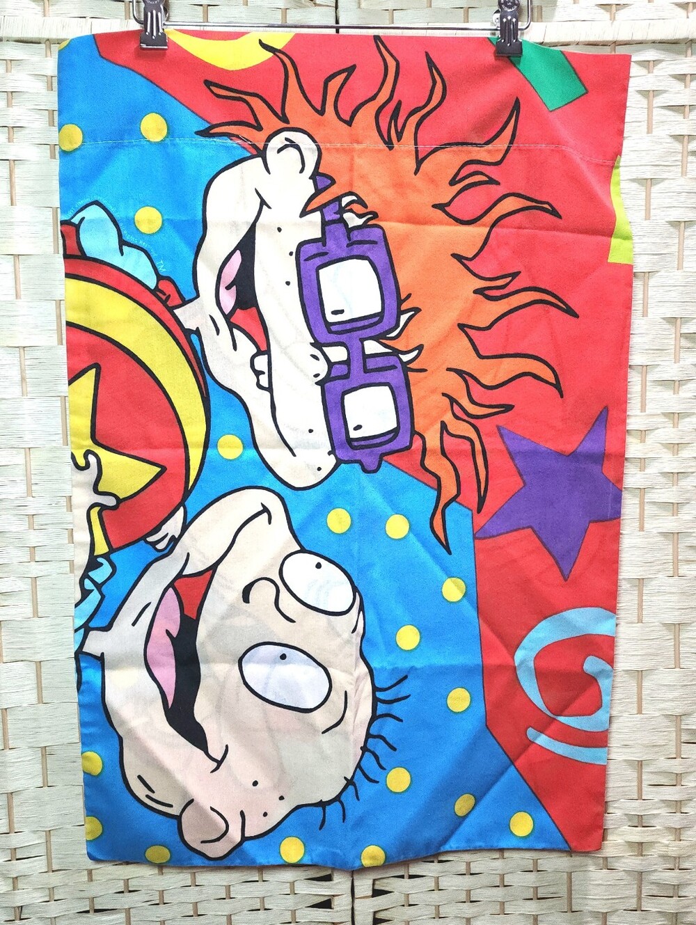 1997 Rugrats Nickelodeon  Pillowcase Tommy Chuckie Angelica Spike Dog